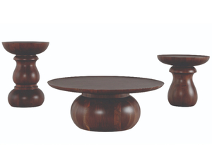 CHESS - Round acacia coffee table _ Roche Bobois